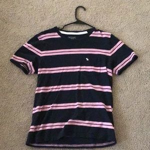 Navy blue and striped tee